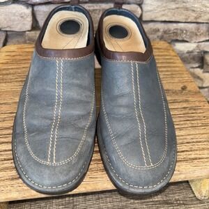 Bass DRI-LEX Blue Suede Leather Slip On Mules Women's Sz. 6.5 M